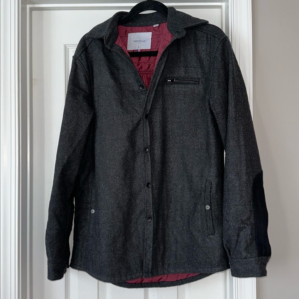Trouvaille wool blend shacket